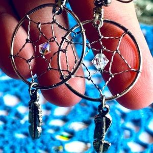 Dream catcher stainless steel earrings
